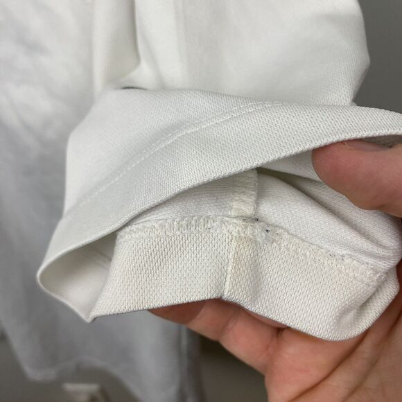 Nike Golf Men Polo Shirt Medium M White Logo Embroidered Short Sleeve Dri Fit UV - Picture 7 of 10
